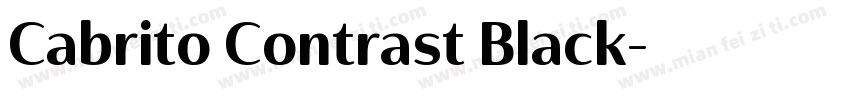 Cabrito Contrast Black字体转换